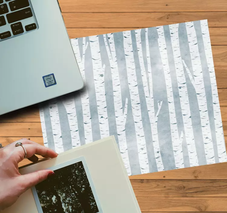 Mauspad originell Birke im nordischen stil - TenStickers