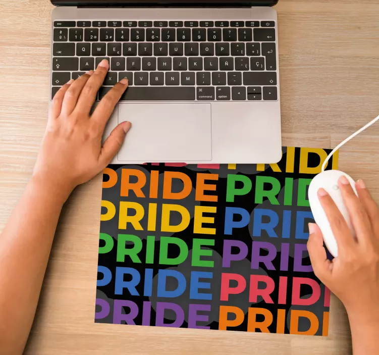 Mousepad spruch bunter stolz text - TenStickers