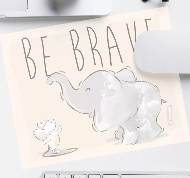 Mousepad spruch ermutigende tierische begleiter - TenStickers