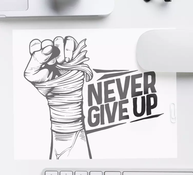 Mousepad spruch fist mit bandage halterung - TenStickers