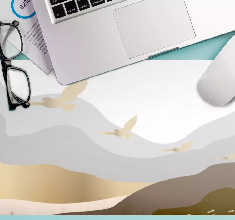 Mousepad spruch fließende naturszene - TenStickers