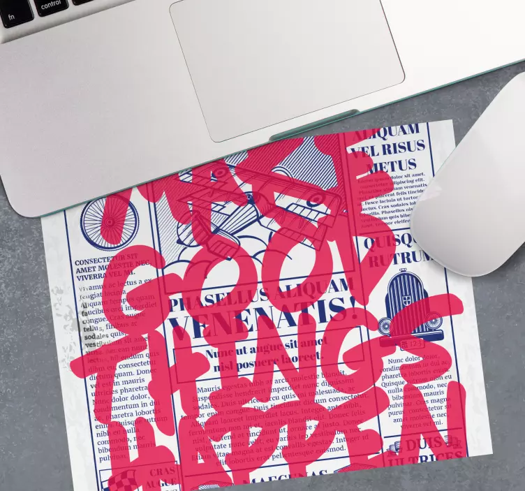 Mousepad spruch gute dinge passieren - TenStickers