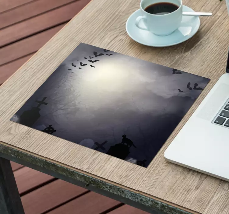Mousepad spruch mysteriöse nachtlandschaft - TenStickers