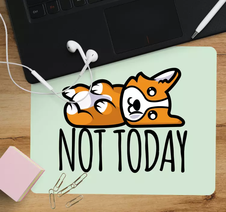 Mousepad spruch verspielter fuchs spruch - TenStickers
