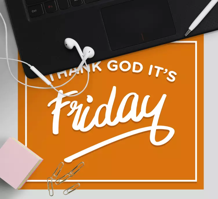 Mousepad spruch wochenendvorfreude erinnerung - TenStickers