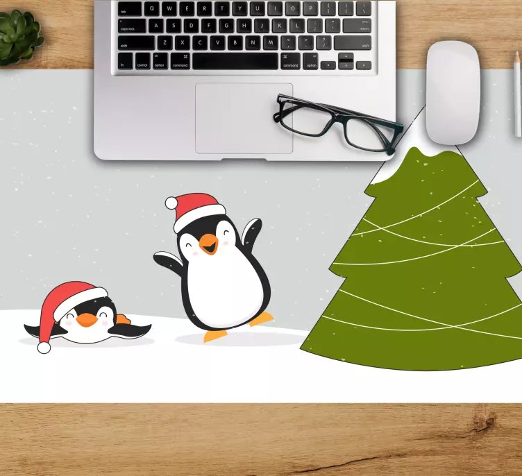 Mousepad weihnachten festliche pinguine feier - TenStickers