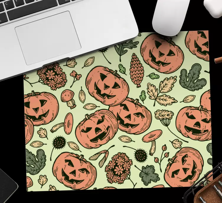 Mousepad weihnachten fröhliche halloween kürbisse - TenStickers