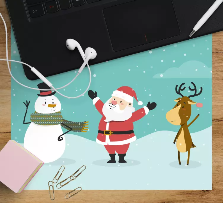 Mousepad weihnachten fröhliche winterfiguren - TenStickers