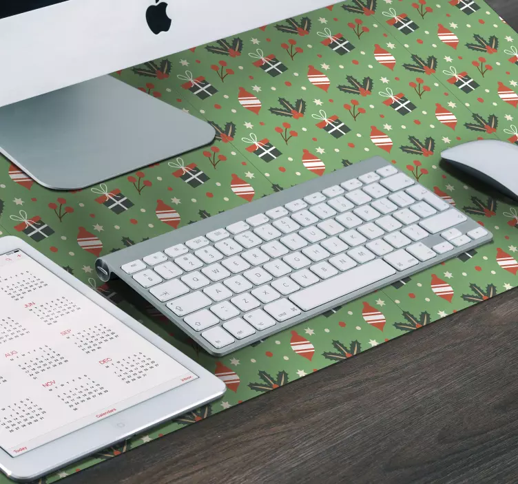 Mousepad weihnachten mit festlichem ornamentmuster - TenStickers
