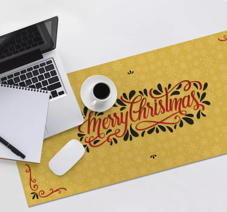 Mousepad weihnachten mit festlichem schriftzug - TenStickers