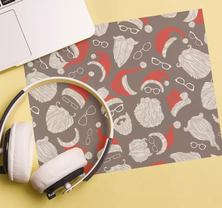 Mousepad weihnachten mit festlichen bartmustern - TenStickers