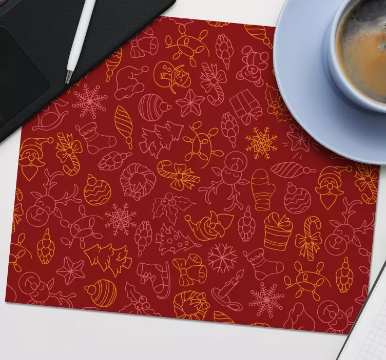 Mousepad weihnachten mit festlichen weihnachtsmotiven - TenStickers