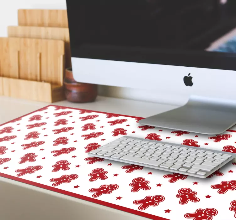 Mousepad weihnachten mit lebkuchenfiguren-muster - TenStickers