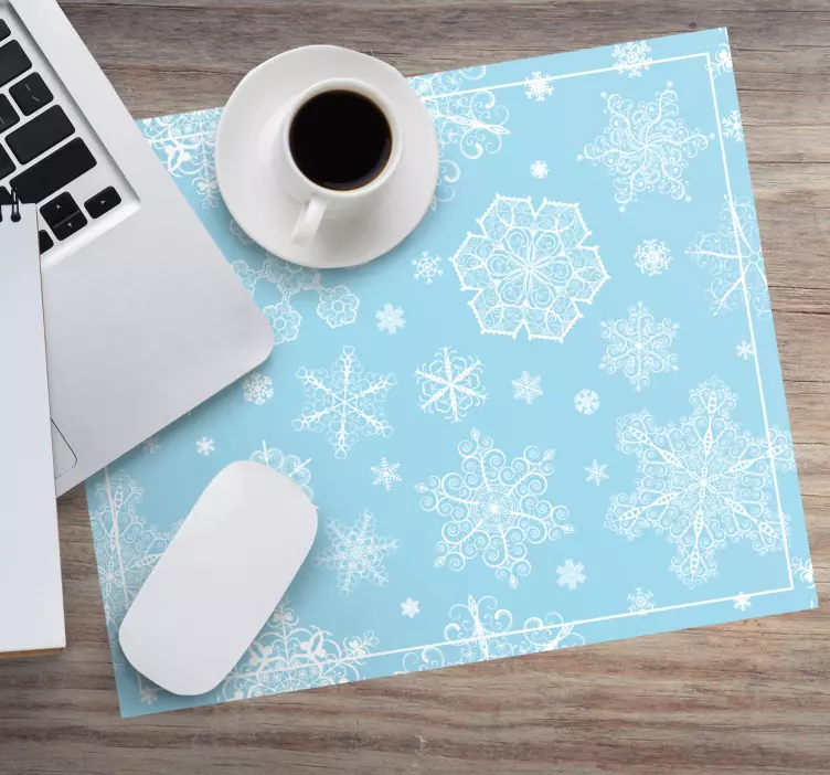 Mousepad weihnachten mit schneeflocken-muster - TenStickers
