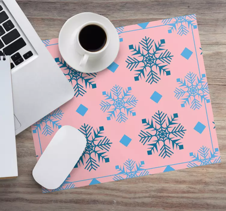 Mousepad weihnachten mit schneeflocken-muster - TenStickers