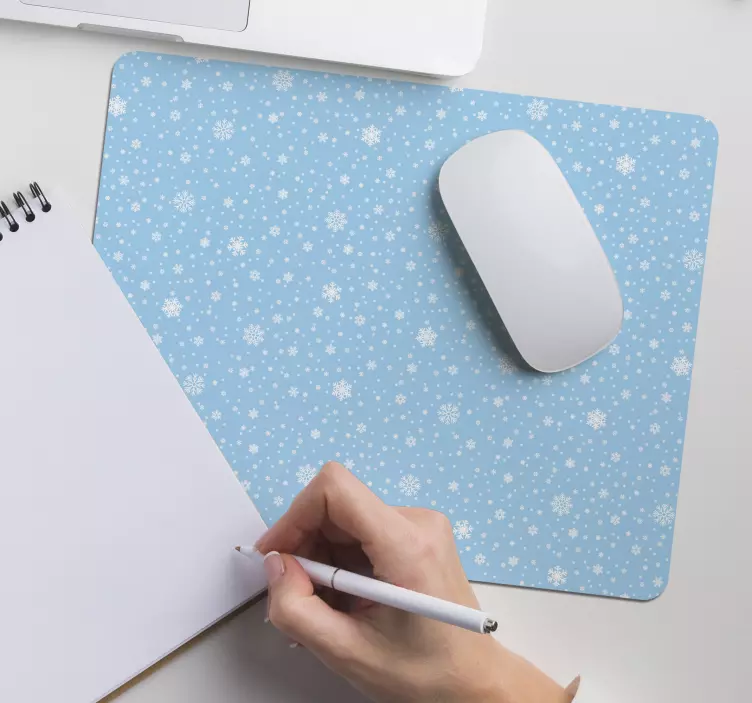 Mousepad weihnachten mit schneeflockenmuster oberfläche - TenStickers