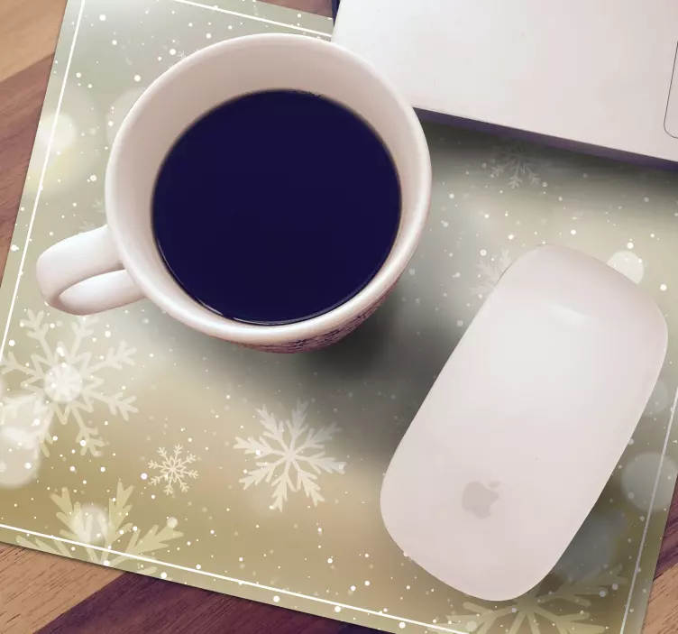 Mousepad Weihnachten schneeflocke hintergrund - TenStickers