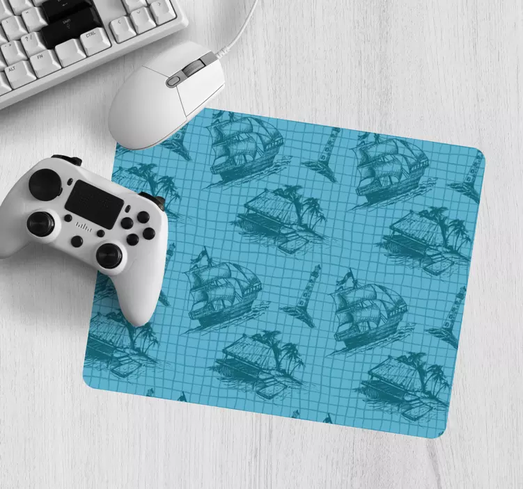 Mousepad weltkarte im vintage nautikdesign - TenStickers