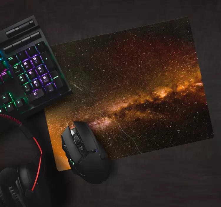 Mousepad weltkarte mit kosmischem galaxienmuster - TenStickers