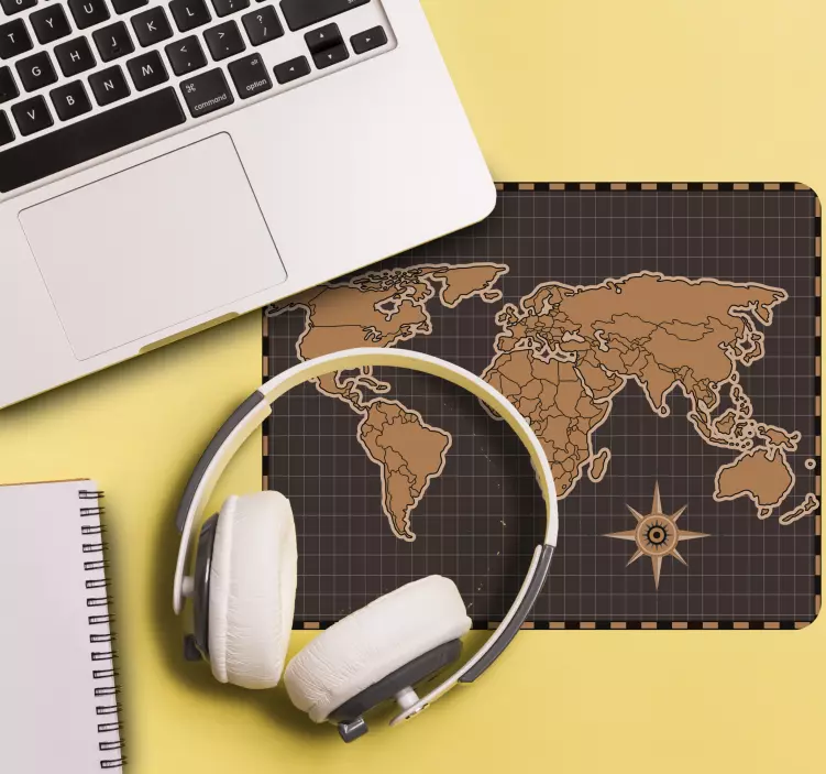 Mousepad weltkarte mit umfangreicher weltkarte - TenStickers
