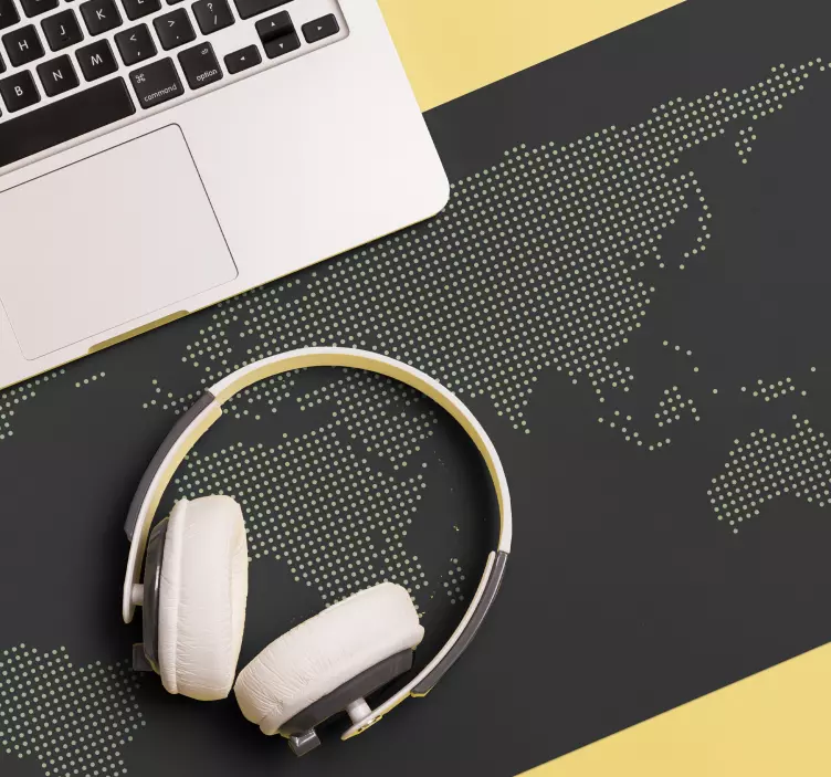 Mousepad weltkarte stilisierte weltumrisse - TenStickers