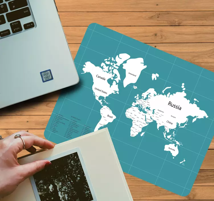 Mousepad weltkarte umfassende weltkarte - TenStickers