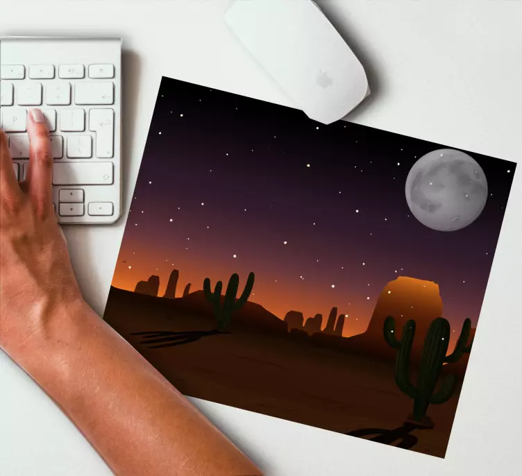 Mousepad weltkarte wüsten-nacht-himmel - TenStickers