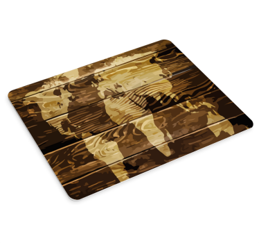 Mousepad weltkarte aus holz - TenStickers