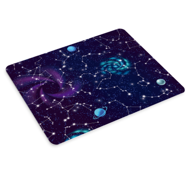 Mousepad weltkarte im kosmischen sternenuniversum - TenStickers