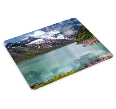 Mousepad weltkarte majestöses bergpanorama - TenStickers