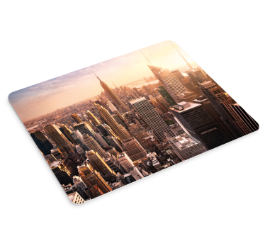 Mousepad weltkarte mit skylineansicht - TenStickers