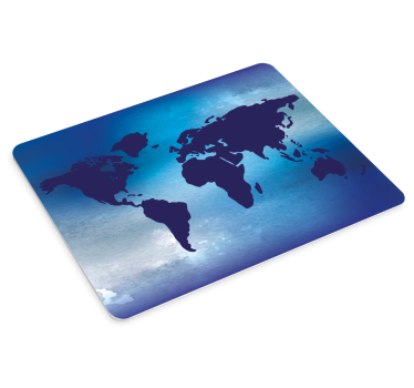 Mauspad Weltkarte Blau thematisiert - TenStickers