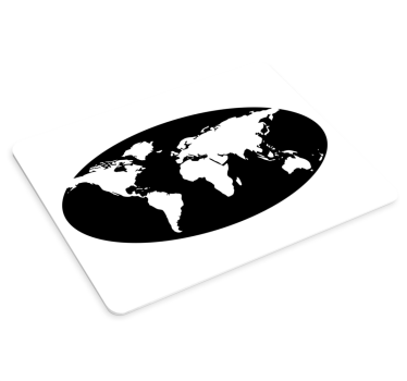 Mousepad weltkarte künstlerische weltkontur - TenStickers