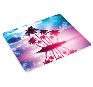Mousepad weltkarte tropische insel reflexion - TenStickers