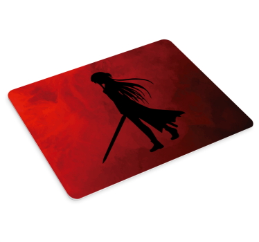 Anime mauspad silhouette krieger figur - TenStickers
