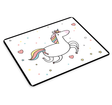 Anime mauspad mit verspieltem einhornspiel - TenStickers