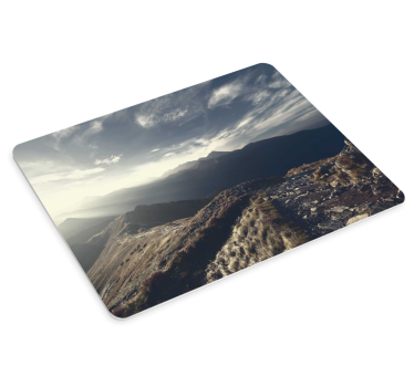 Mousepad weltkarte berglandschaft ansicht - TenStickers