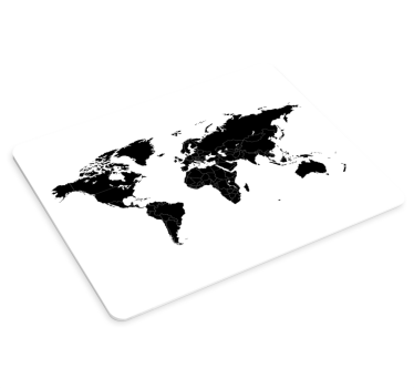 Mousepad weltkarte stilisierte globale umrisse - TenStickers