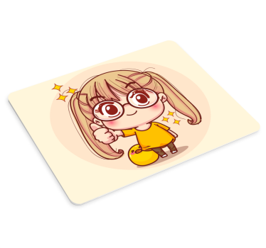 Anime mauspad mit fröhlichem cartoon charakter - TenStickers
