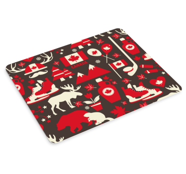 Mousepad weltkarte kanadische symbolsammlung - TenStickers