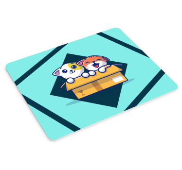 Anime mauspad mit süßen spielenden katzen - TenStickers