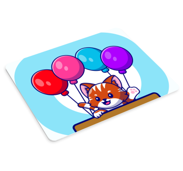 Anime mauspad mit süßen katzenballons - TenStickers