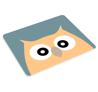Anime mauspad mit niedlicher cartoon-eule - TenStickers