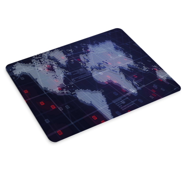 Mousepad weltkarte mit interaktiven koordinaten - TenStickers