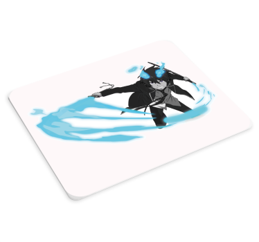 Mauspad Anime Manga-figur in schwarz gekleidet - TenStickers