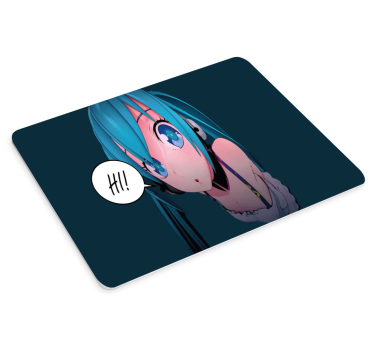 Anime mauspad mit anime charakter begrüßung - TenStickers