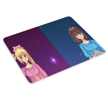 Anime mauspad mit anime figuren und sternen - TenStickers
