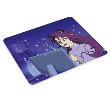 Anime mauspad mädchen mit tablet - TenStickers