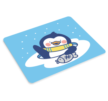 Anime mauspad pinguin mit fisch - TenStickers