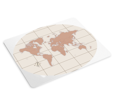 Mousepad weltkarte im stilvollen design - TenStickers